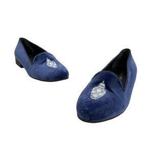 Jack Rogers Women’s Blue Velvet Loafers Sz 9.5M (EU 41) NWOB